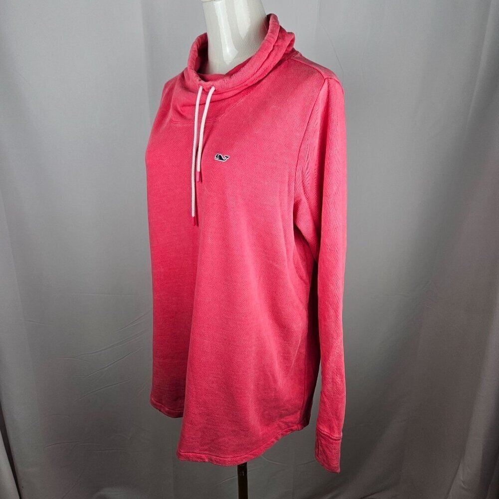 Vineyard Vines Pink‎ Sweatshirt Mens Small Drawstring Funnel Neck 100% Cotton - Picture 3 of 8